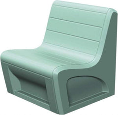 Made in USA - Green Polyethylene Guest Chair - 31" Wide x 33" High - Industrial Tool & Supply