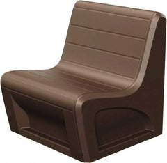 Made in USA - Brown Polyethylene Guest Chair - 31" Wide x 33" High - Industrial Tool & Supply