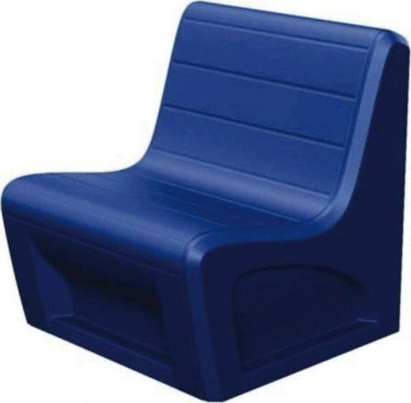 Made in USA - Slate Blue Polyethylene Guest Chair - 31" Wide x 33" High - Industrial Tool & Supply