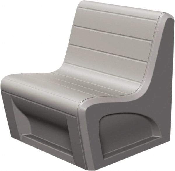 Made in USA - Grey Polyethylene Guest Chair - 31" Wide x 33" High - Industrial Tool & Supply