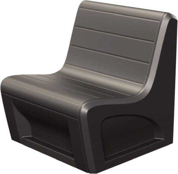 Made in USA - Black Polyethylene Guest Chair - 31" Wide x 33" High - Industrial Tool & Supply