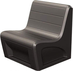 Made in USA - Black Polyethylene Guest Chair - 31" Wide x 33" High - Industrial Tool & Supply