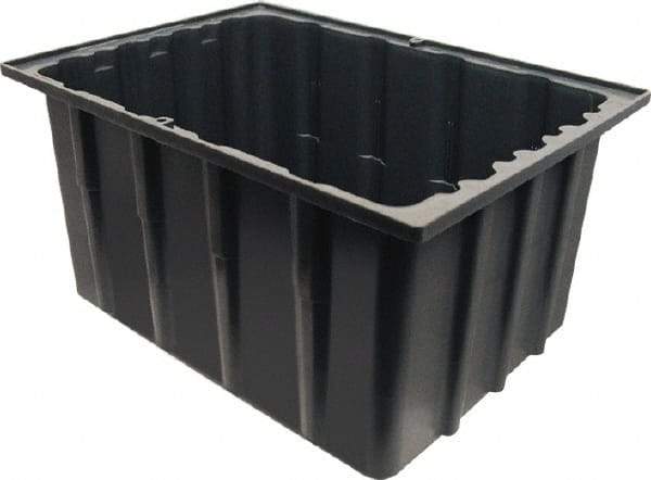 Made in USA - 17-1/4" Deep, Gray Polypropylene Stack & Nest Bin - 11-1/2" High x 23" Wide x 17-1/4" Long - Industrial Tool & Supply