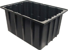 Made in USA - 17-1/4" Deep, Gray Polypropylene Stack & Nest Bin - 11-1/2" High x 23" Wide x 17-1/4" Long - Industrial Tool & Supply