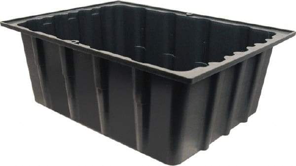Made in USA - 17-1/4" Deep, Gray Polypropylene Stack & Nest Bin - 8-1/2" High x 23" Wide x 17-1/4" Long - Industrial Tool & Supply