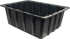 Made in USA - 17-1/4" Deep, Gray Polypropylene Stack & Nest Bin - 8-1/2" High x 23" Wide x 17-1/4" Long - Industrial Tool & Supply