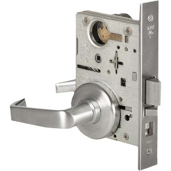Best - Office Lever Lockset for 1-3/4" Thick Doors - Industrial Tool & Supply