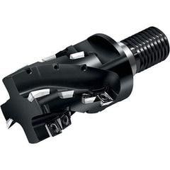 Walter - LDM.14T308R & SDM.09T308 Series M4257, Right Hand Cut, 69mm Head Length, Modular Milling Cutting Unit Head - 40mm Cutting Diam, 54mm Depth of Cut, T36 Insert Size, Through Coolant - Industrial Tool & Supply