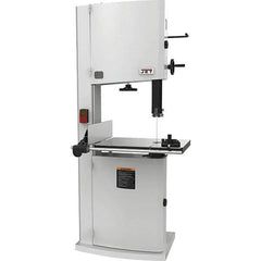 Jet - 20" Throat Capacity, Step Pulley Vertical Bandsaw - 2,530/4,850 SFPM, 3 hp, Single Phase - Industrial Tool & Supply