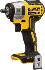 DeWALT - 3/8" Drive 20 Volt Mid-Handle Cordless Impact Wrench & Ratchet - 2,800 RPM, 0 to 3,200 BPM, 150 Ft/Lb Torque, Lithium-Ion Batteries Not Included - Industrial Tool & Supply