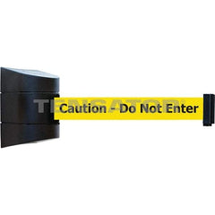Tensator - 5-1/2" High x 3-1/4" Long x 3-1/4" Wide Magnetic Wall Mount Barrier - Metal, Black Powdercoat Finish, Black, Use with Wall Mount - Industrial Tool & Supply