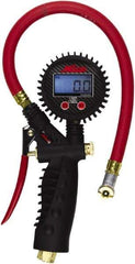 Milton - 0 to 255 psi Digital Ball Foot Tire Pressure Gauge - AAA Battery, 15' Hose Length - Industrial Tool & Supply