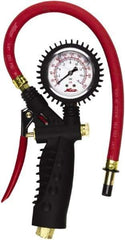 Milton - 0 to 230 psi Dial Straight Tire Pressure Gauge - 15' Hose Length - Industrial Tool & Supply