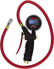 Milton - 0 to 255 psi Digital Kwik Grip Safety Tire Pressure Gauge - AAA Battery, 36' Hose Length - Industrial Tool & Supply