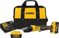 DeWALT - 5" Wheel Diam, 9,000 RPM, Cordless Angle & Disc Grinder - 5/8-11 Spindle, 20 Volts - Industrial Tool & Supply