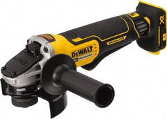 DeWALT - 4-1/2" Wheel Diam, 9,000 RPM, Cordless Angle & Disc Grinder - 5/8-11 Spindle, 20 Volts - Industrial Tool & Supply