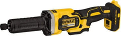 DeWALT - 1/4" Collet, 25,000 RPM, Straight Handle Cordless Angle & Disc Grinder - 20 Volts - Industrial Tool & Supply