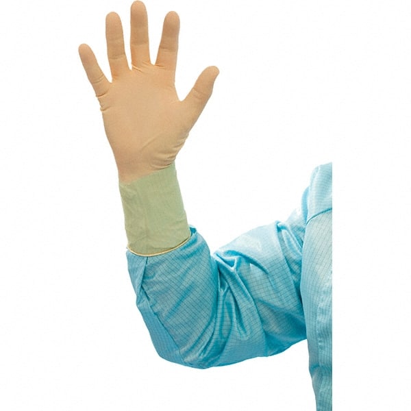 BioClean - Size 7.5, 6.69 mil, Cleanroom Grade, Powder Free Latex Disposable Gloves - Industrial Tool & Supply