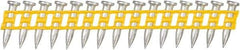 DeWALT - 9 Gauge 0.145" Shank Diam 3/4" Long Concrete Nails for Power Nailers - Steel, Zinc Finish, Smooth Shank, Angled Stick Plastic Collation, Round Head - Industrial Tool & Supply