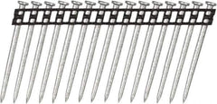 DeWALT - 10 Gauge 0.137" Shank Diam 2-1/4" Long Concrete Nails for Power Nailers - Steel, Zinc Finish, Smooth Shank, Angled Stick Plastic Collation, Round Head - Industrial Tool & Supply