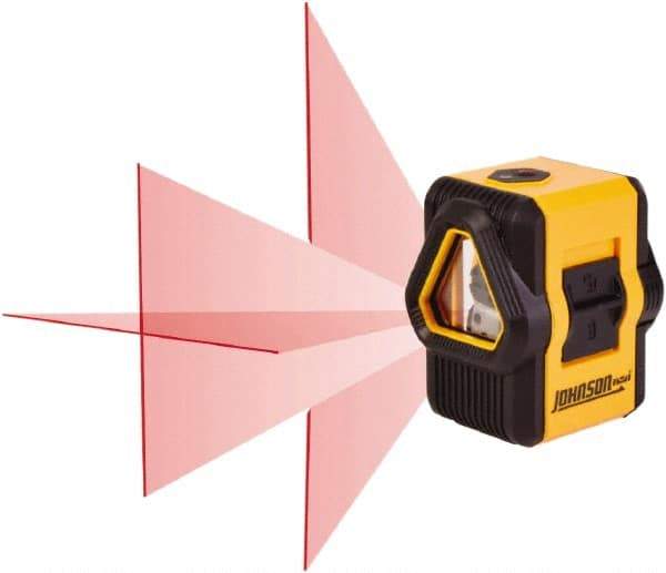 Johnson Level & Tool - 3 Beam 50' Max Range Self Leveling Cross Line Laser - Red Beam, 5/32 at 30' Accuracy - Industrial Tool & Supply