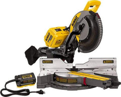 DeWALT - 15 Amp, 120 Volt, 3,800 RPM, 45° Right Double Bevel Sliding Miter Saw - 5/8" Arbor, 12" Blade Diam - Industrial Tool & Supply