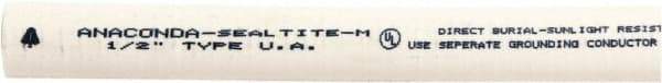 Anaconda Sealtite - 1/2" Trade Size, 100' Long, Flexible Liquidtight Conduit - Galvanized Steel & PVC, 12.7mm ID - Industrial Tool & Supply