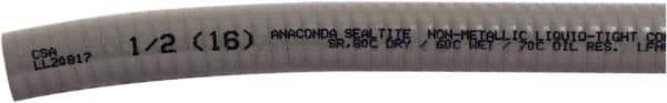 Anaconda Sealtite - 2" Trade Size, 100' Long, Flexible Liquidtight Conduit - PVC, 50.8mm ID, Gray - Industrial Tool & Supply