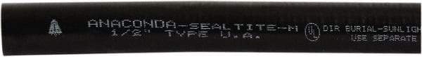 Anaconda Sealtite - 3/4" Trade Size, 500' Long, Flexible Liquidtight Conduit - Galvanized Steel & PVC, 19.05mm ID, Black - Industrial Tool & Supply