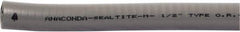 Anaconda Sealtite - 1-1/2" Trade Size, 150' Long, Flexible Liquidtight Conduit - Galvanized Steel & PVC, 1-1/2" ID, Gray - Industrial Tool & Supply