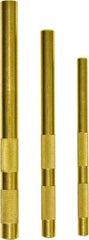 Mayhew - 3 Piece, 3/8 to 5/8", Drift Punch Set - Round Shank, Brass, Comes in Plastic Tray - Industrial Tool & Supply