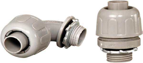 Anaconda Sealtite - 2" Trade, Nylon Threaded 90° Liquidtight Conduit Connector - Insulated - Industrial Tool & Supply