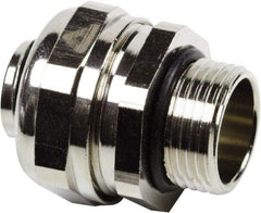 Anaconda Sealtite - 1-1/4" Trade, Nickel Plated Brass Threaded Straight Liquidtight Conduit Connector - Partially Insulated - Industrial Tool & Supply