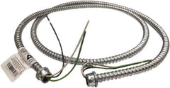 Anaconda Sealtite - 3/8" Trade Size, 6' Long, Flexible Fixture Whip Conduit - Galvanized Steel, 9.525mm ID - Industrial Tool & Supply