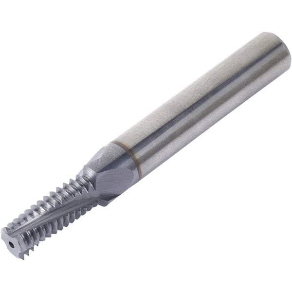 Vargus - 1 - 11-1/2 NPS, 19.6mm Cutting Diam, 4 Flute, Solid Carbide Helical Flute Thread Mill - Internal/External Thread, 22.1mm LOC, 102mm OAL, 20mm Shank Diam - Industrial Tool & Supply