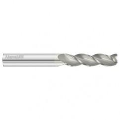 1/2 Dia. x 4 Overall Length 3-Flute .030 C/R Solid Carbide SE End Mill-Round Shank-Center Cut-FC5 - Industrial Tool & Supply