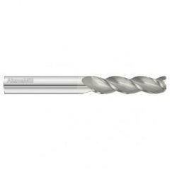 1/2 Dia. x 4 Overall Length 3-Flute .030 C/R Solid Carbide SE End Mill-Round Shank-Center Cut-FC5 - Industrial Tool & Supply