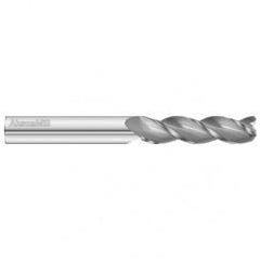 5/8 Dia. x 6 Overall Length 3-Flute .090 C/R Solid Carbide SE End Mill-Round Shank-Center Cut-Uncoated - Industrial Tool & Supply