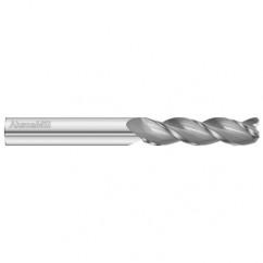 1" Dia. x 6 Overall Length 3-Flute .030 C/R Solid Carbide SE End Mill-Round Shank-Center Cut-Uncoated - Industrial Tool & Supply