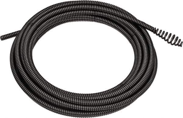 DeWALT - 5/16" x 25' Drain Cleaning Machine Cable - Coiled, 3/8" to 3" Pipe, Use with DEWALT DCD200 Brushless Drain Snakes - Industrial Tool & Supply