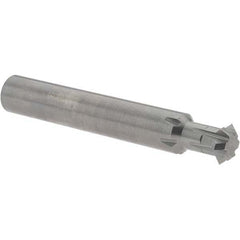 Accupro - 3/8° 3/8" Cut Diam, 1/8" Cut Width, 3/8" Shank, Solid Carbide Double-Angle Cutter - Industrial Tool & Supply