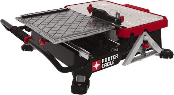 Porter-Cable - 7" Blade Diam, Tile Saw - 2,800 RPM, 16" Table Depth x 26" Table Width, 20 Volts, 5/8" Arbor - Industrial Tool & Supply