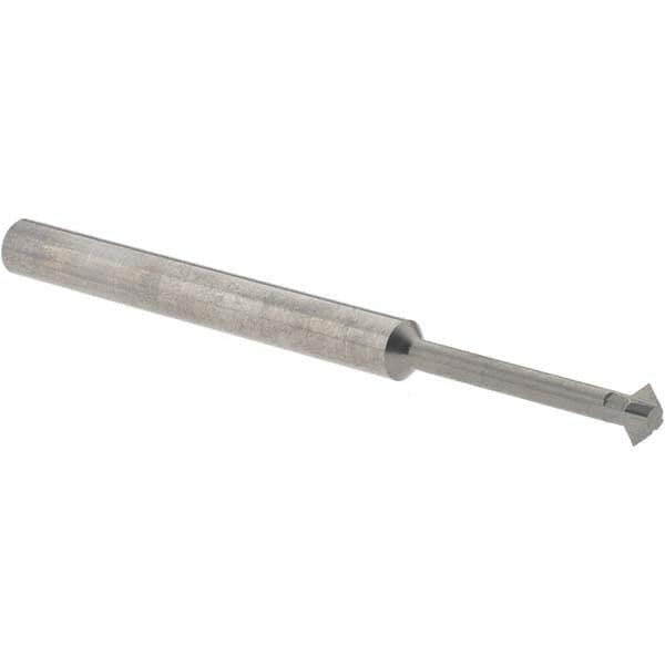 Accupro - 3/16° 3/16" Cut Diam, 0.093" Cut Width, 3/16" Shank, Solid Carbide Double-Angle Cutter - Industrial Tool & Supply