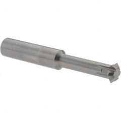 Accupro - 3/8° 3/8" Cut Diam, 1/8" Cut Width, 3/8" Shank, Solid Carbide Double-Angle Cutter - Industrial Tool & Supply