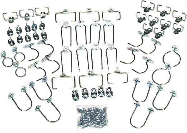 Triton - Silver Pegboard Wall Mounted Storage - For Use with DuraBoards, 1/4" & 1/8" Pegboards - Industrial Tool & Supply
