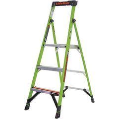 Little Giant Ladder - 3 Steps, 5' High, Type IAA Rating, Fiberglass Step Ladder - 375 Lb Capacity, 20-1/2" Base Width - Industrial Tool & Supply
