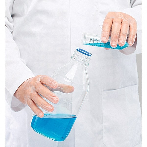 BioClean - Size XL, 3.54 mil, Cleanroom Grade, Powder Free Vinyl Disposable Gloves - Industrial Tool & Supply