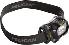 Pelican Products, Inc. - LED Bulb, 66 Lumens, Hands-free Flashlight - Black Polycarbonate Body, 3 AAA Alkaline Batteries Included - Industrial Tool & Supply