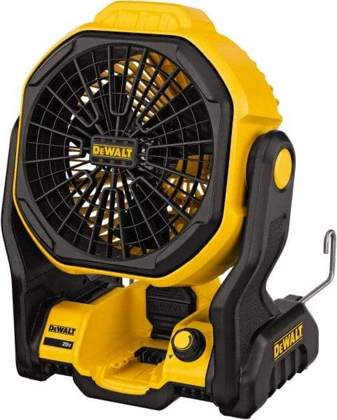 DeWALT - 7" Blade, 500 Max CFM, Cordless Fan - 4 Amps, 20 Volts, 3 Speed - Industrial Tool & Supply