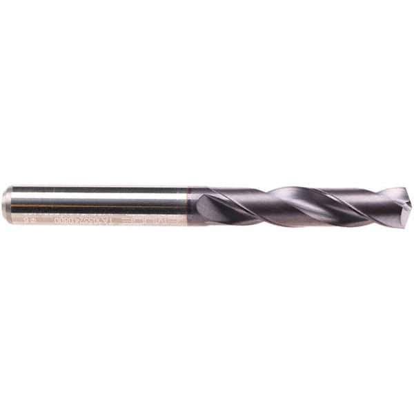 Emuge - 12.5mm 140° Spiral Flute Solid Carbide Screw Machine Drill Bit - TiAlN Finish, Right Hand Cut, 55mm Flute Length, 102mm OAL, Four Facet Point, Straight Shank - Industrial Tool & Supply